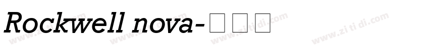 Rockwell nova字体转换